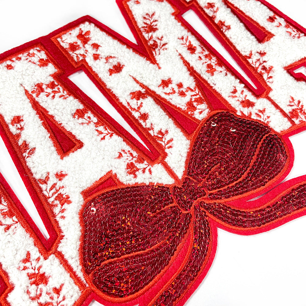 MAMA sequins chenille holiday patch ironing embroidery cloth stickers