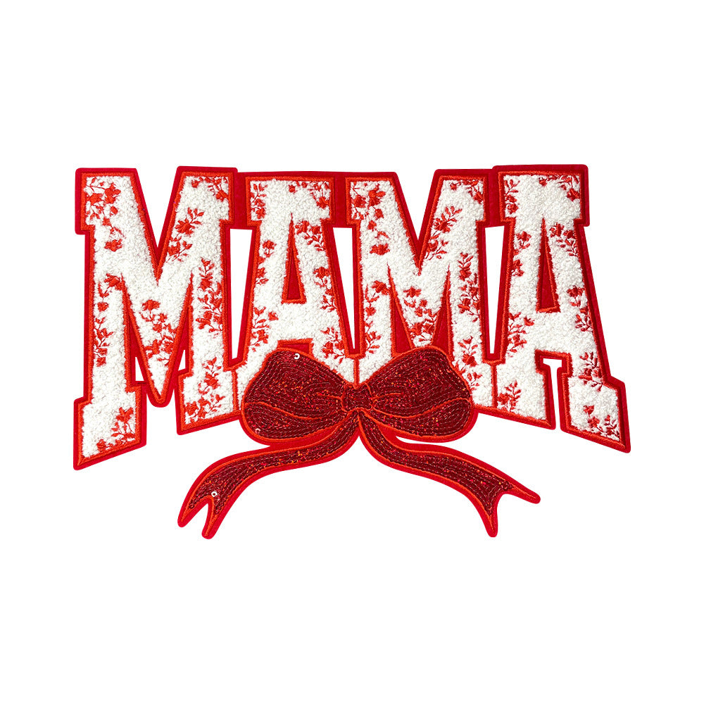MAMA sequins chenille holiday patch ironing embroidery cloth stickers