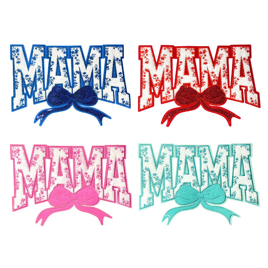 MAMA sequins chenille holiday patch ironing embroidery cloth stickers