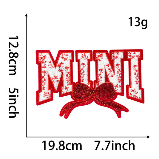 MAMA sequins chenille holiday patch ironing embroidery cloth stickers small size